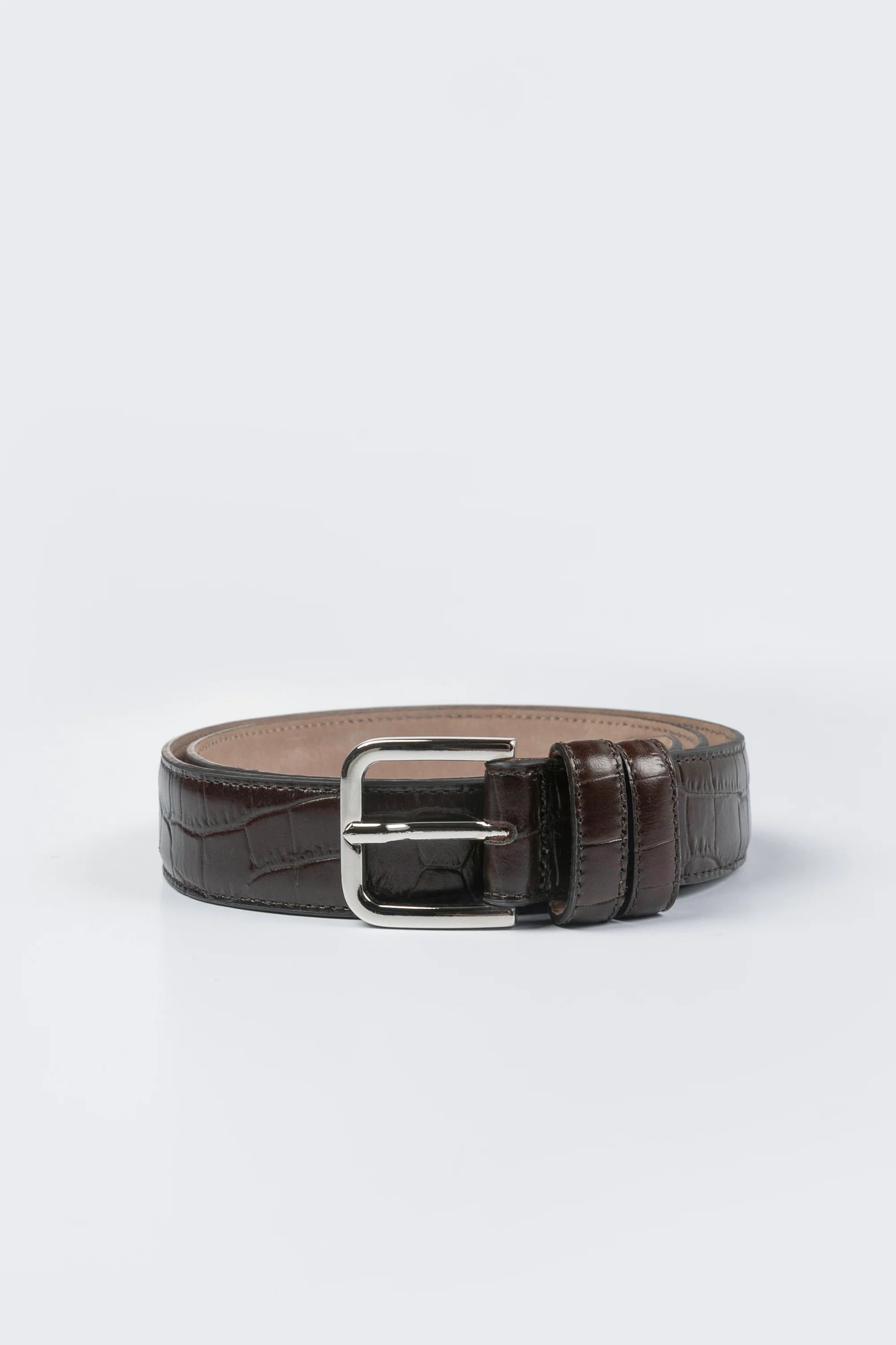 Cordera Classic Crocodile Belt — Brown