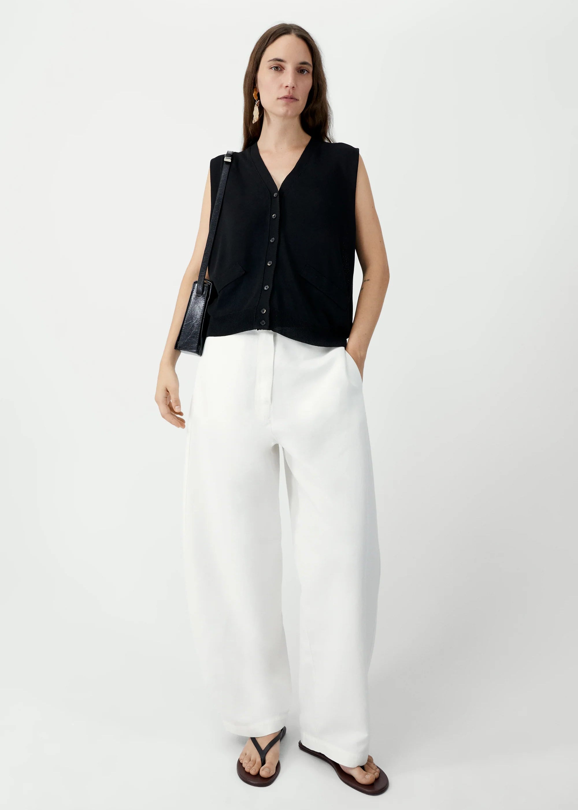 Cordera Oversize Waistcoat — Black