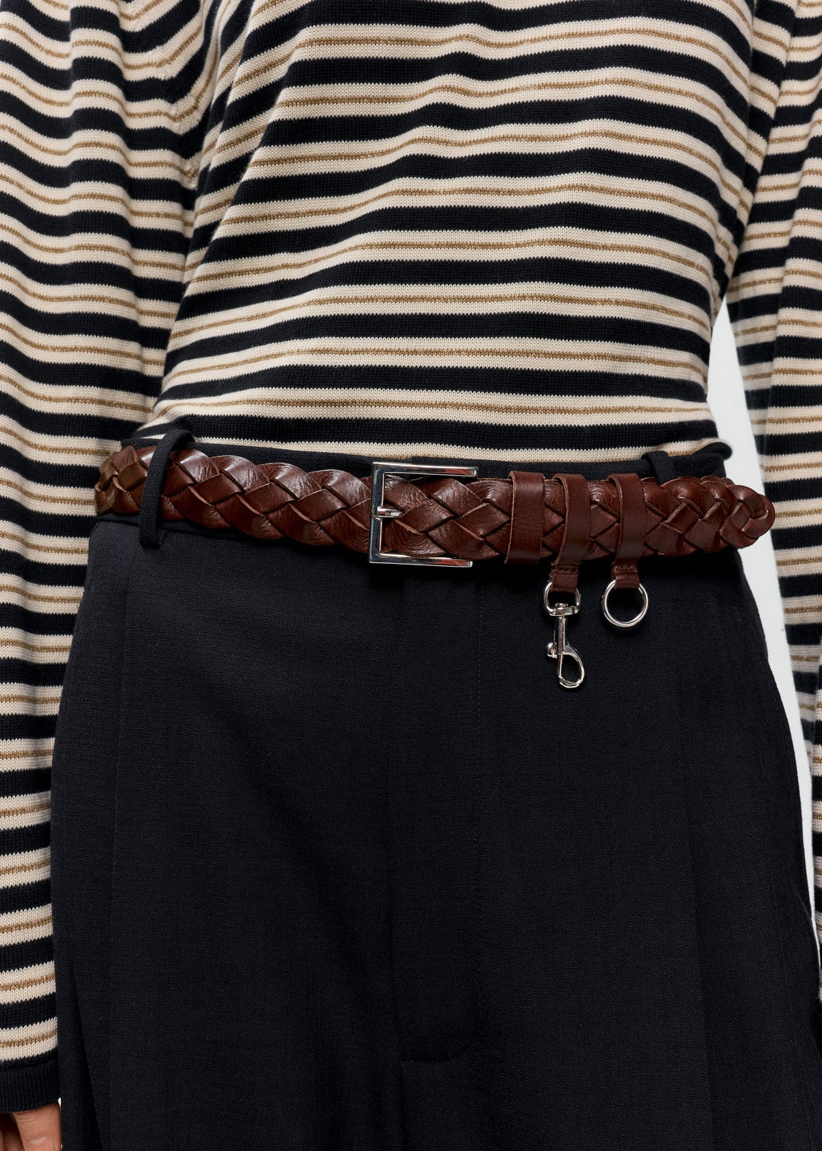 woven belt on model