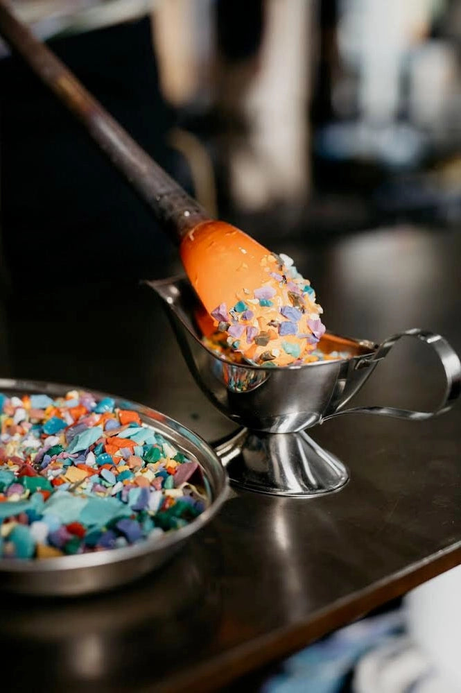 Glass Blown Mini Rainbow Nest Bowl