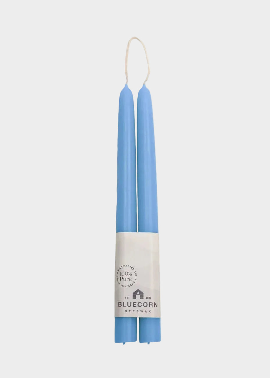 Beeswax Taper Candles //Dripless// Sky Blue