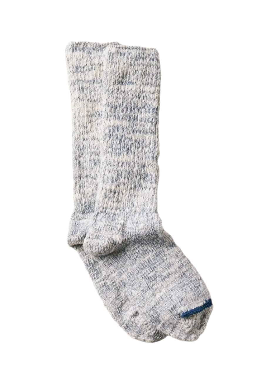 Garabou Organic Cotton Slipper Socks // Indigo