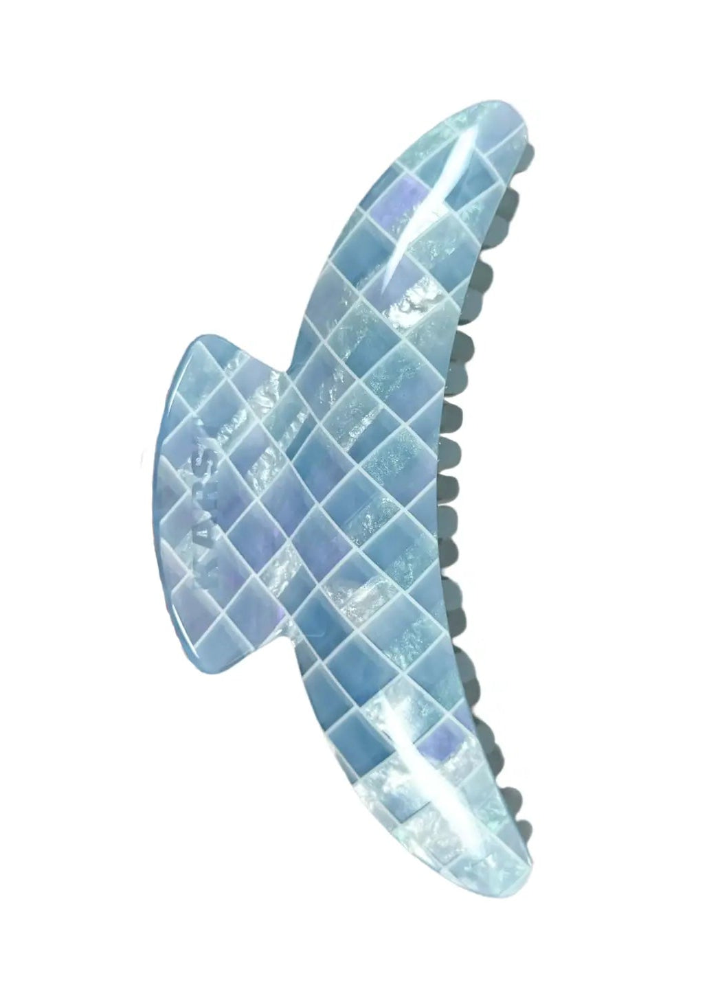 Slim Hair Claw Clip // Aquamarine Tile