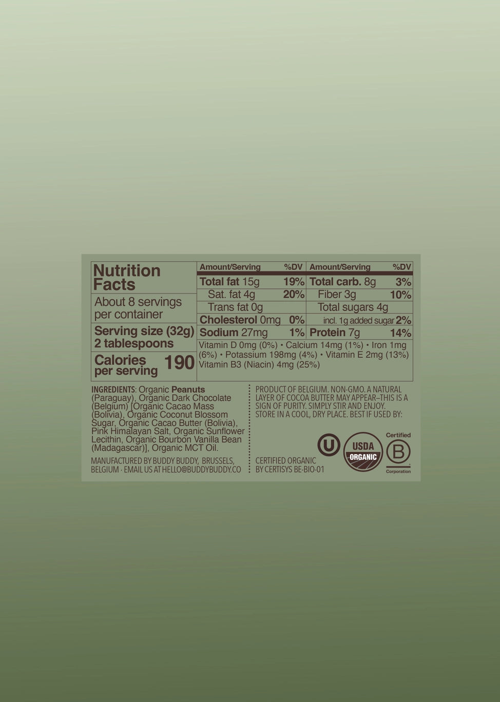 Organic Peanut Butter Cup // Peanut Cacao Nut Butter