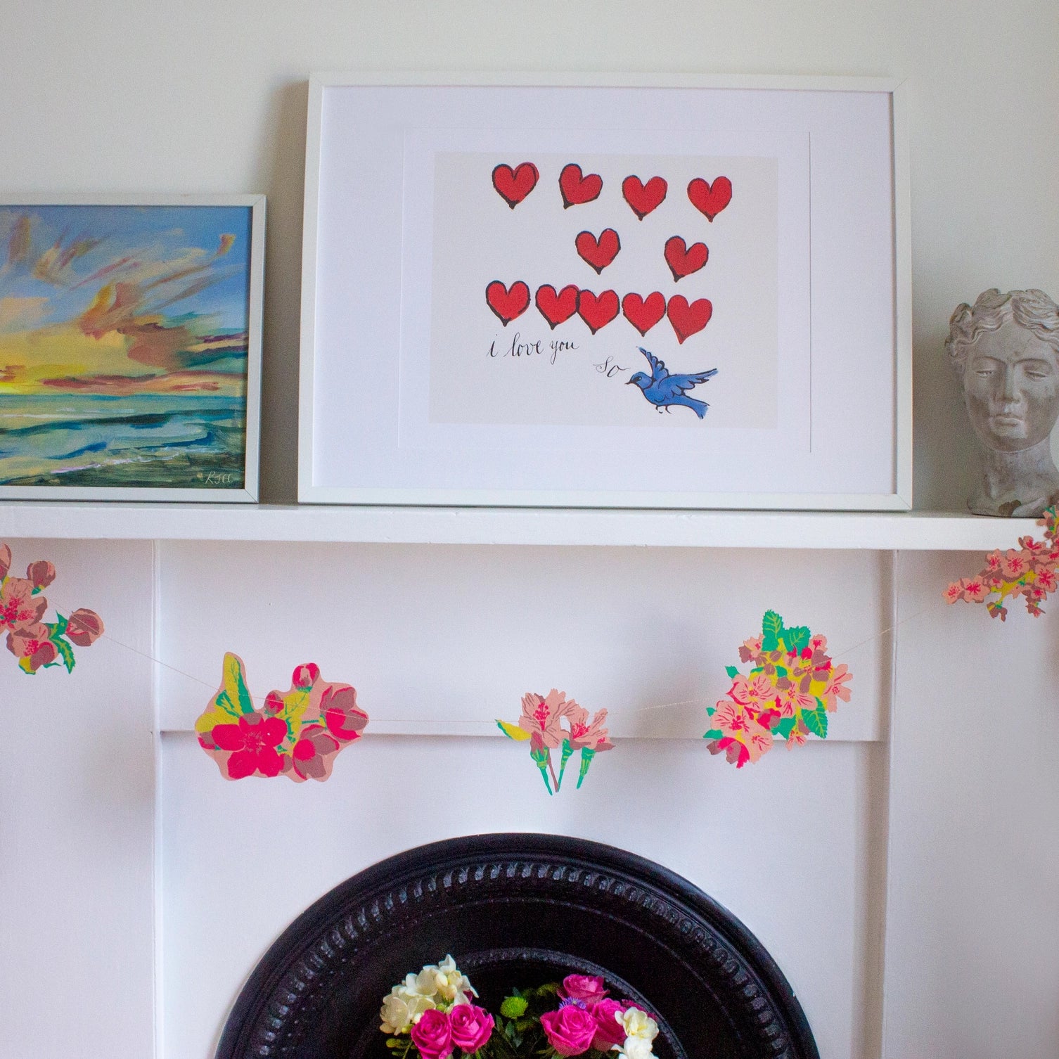 Cherry Blossoms Sewn Garland