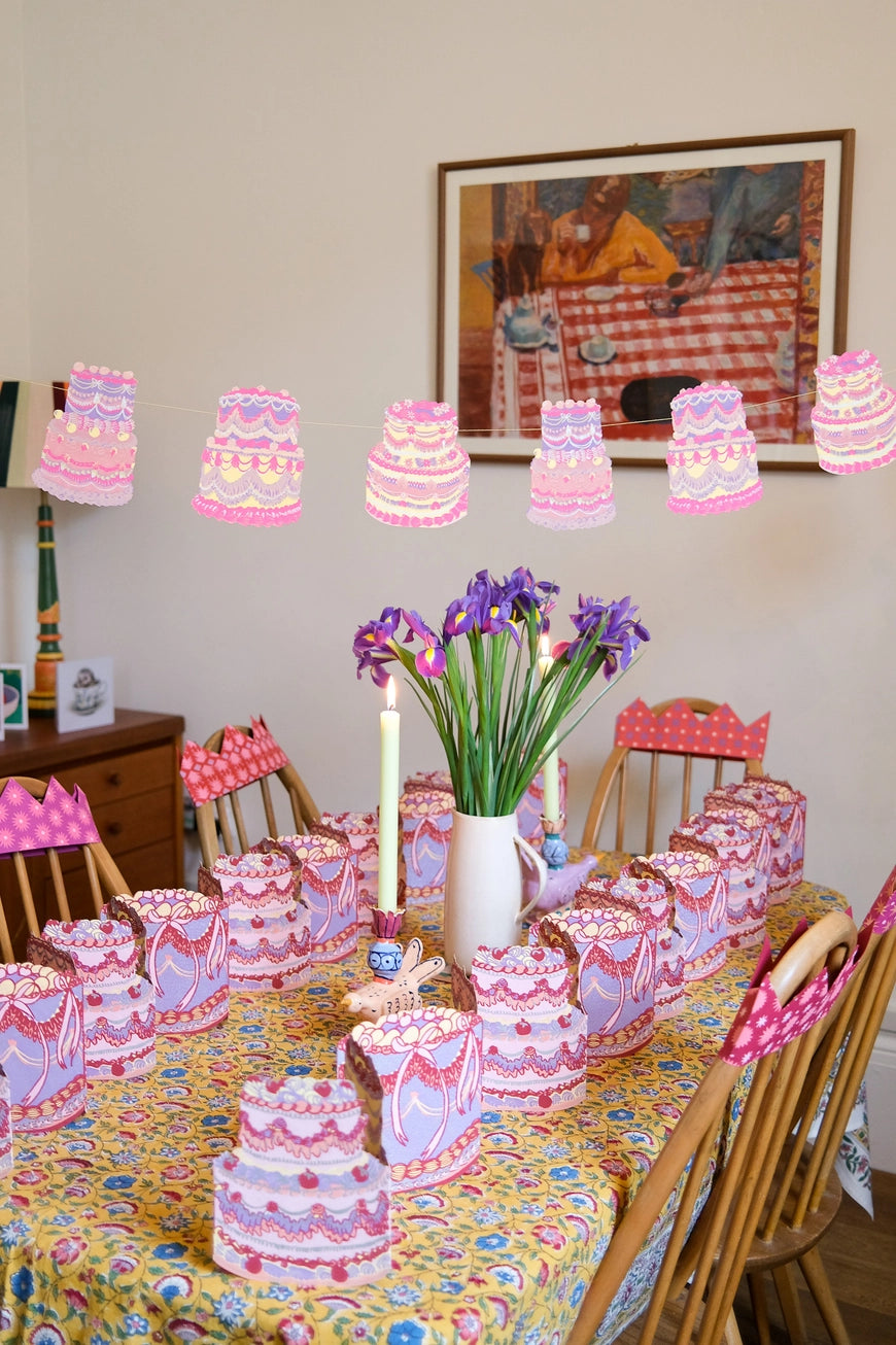 Birthday Cake Concertina Garland