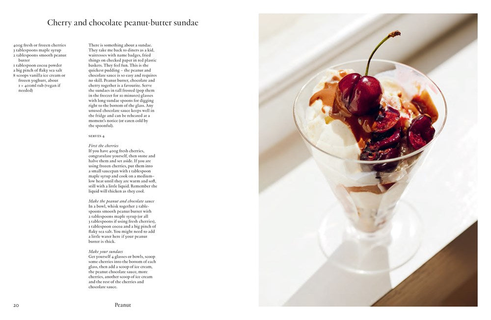 cherry chocolate peanut butter sundae