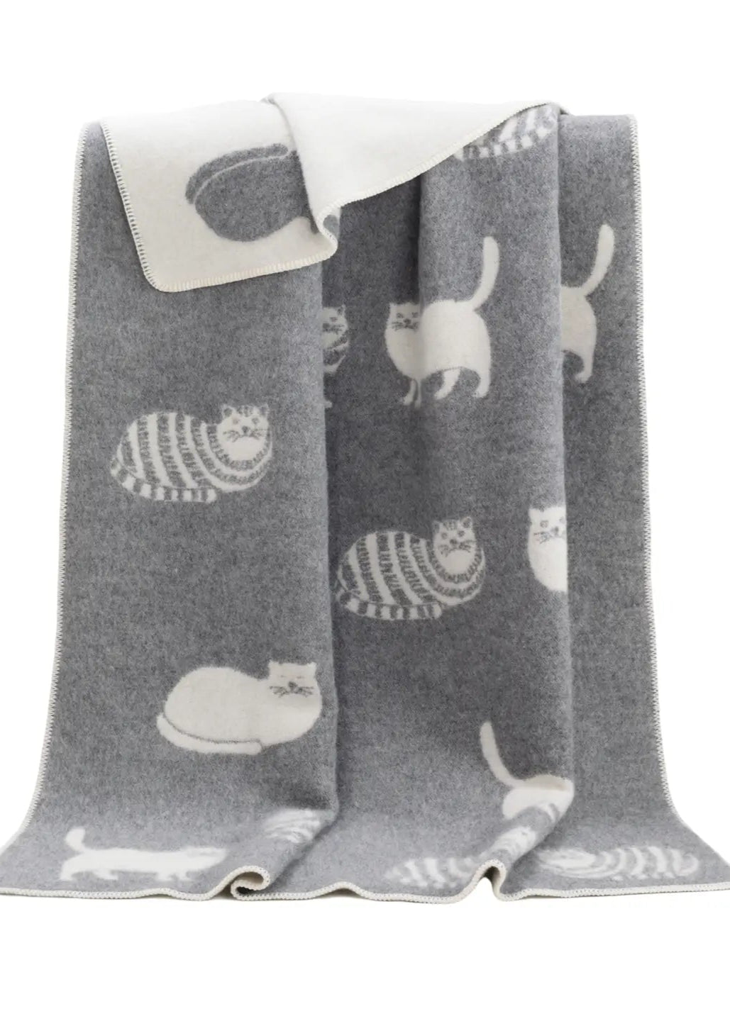 Cozy Kitties // Wool + Cotton Blanket