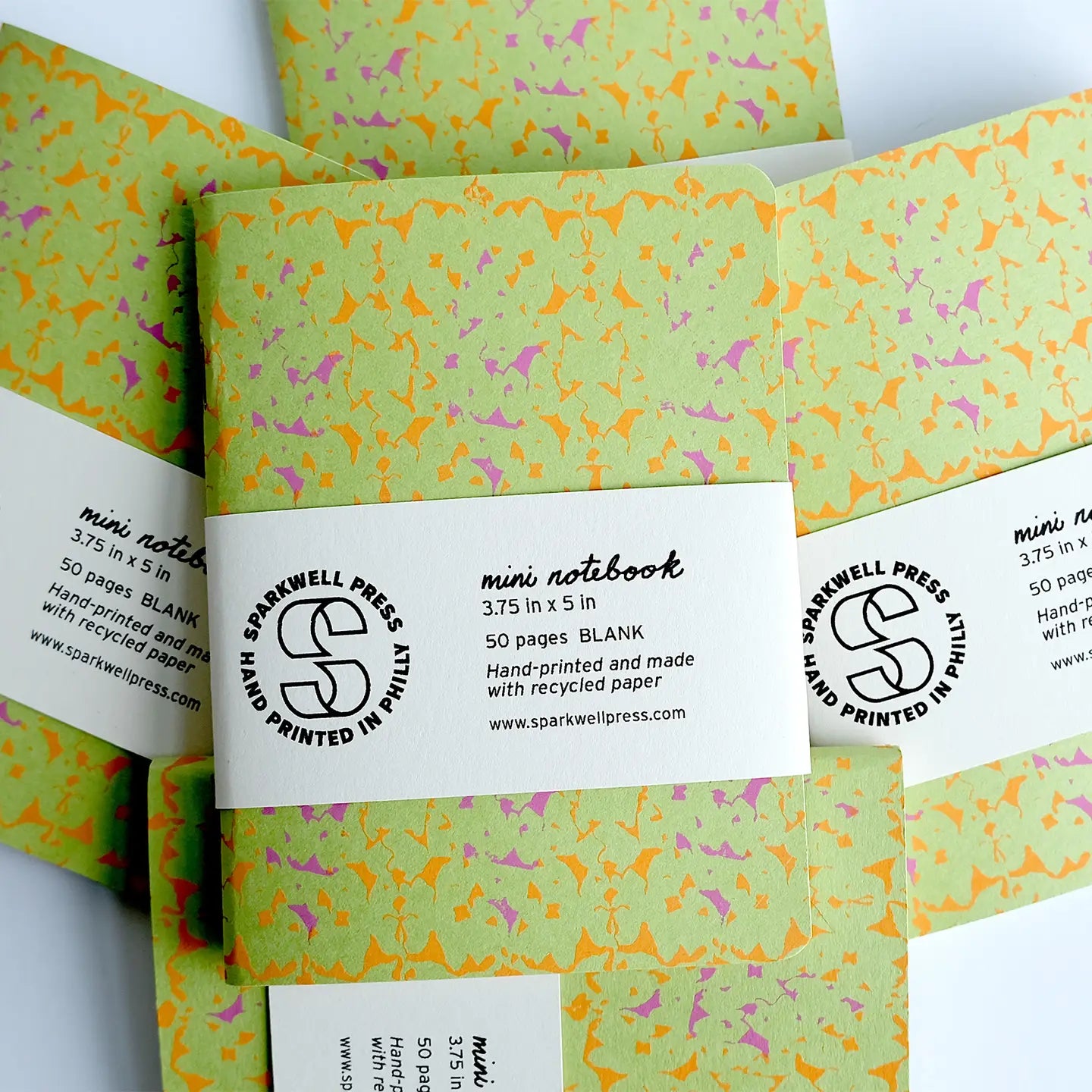 Green Diamond Pattern Mini Notebook