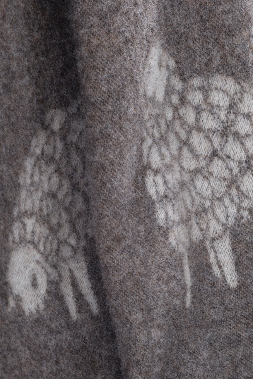 Sheep // 100% Wool Blanket // Dark Brown