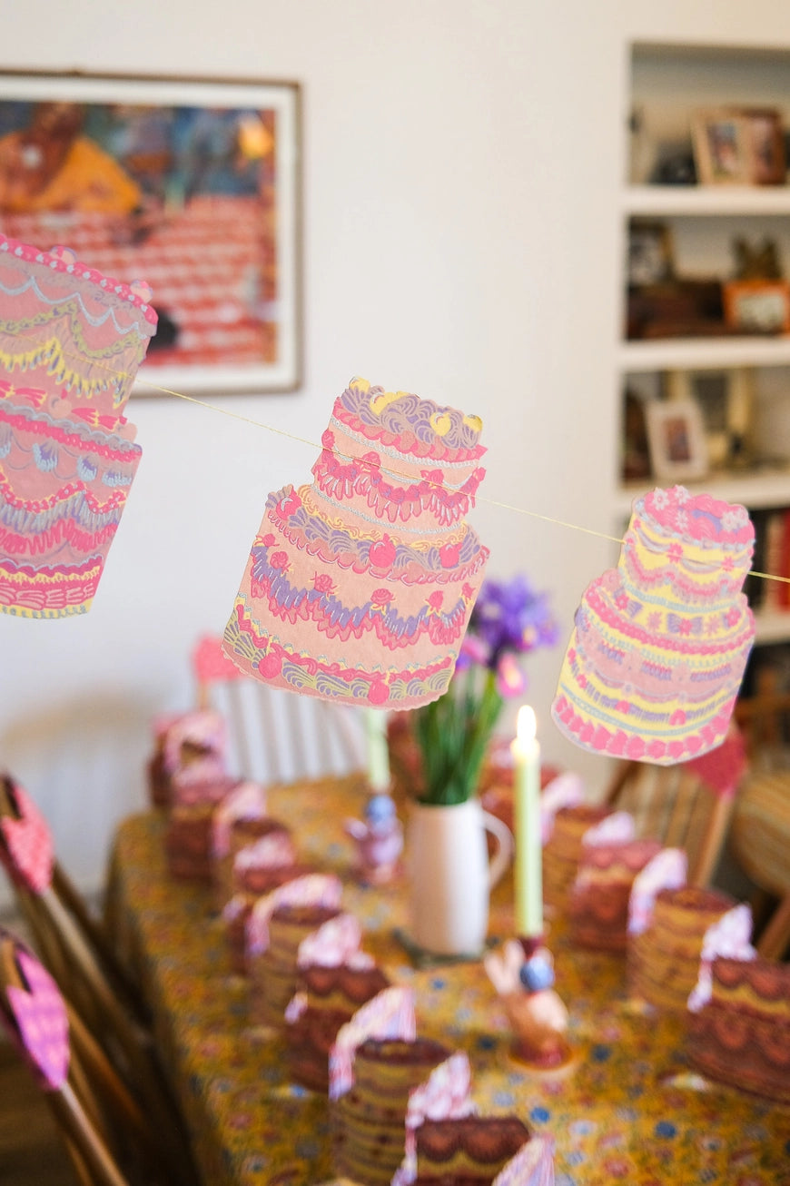Birthday Cake Concertina Garland
