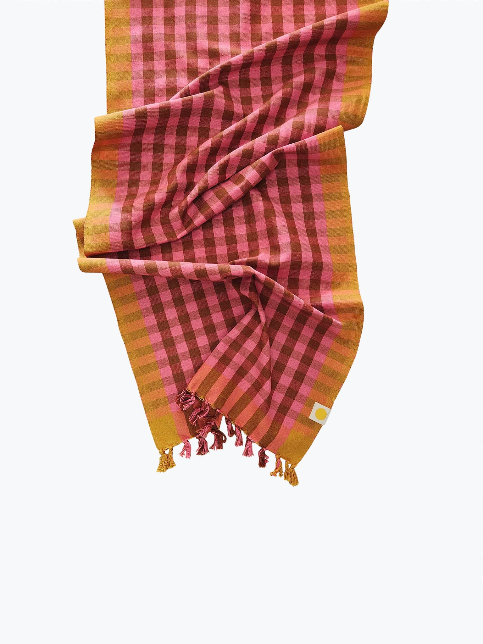 Grid Plaid Table Runner // Grapefruit // Not Available for In-Store Pick Up