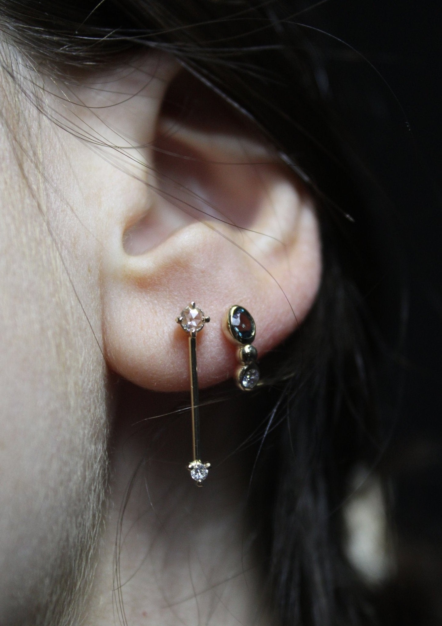 Clea Earring // Solid Gold and Diamond