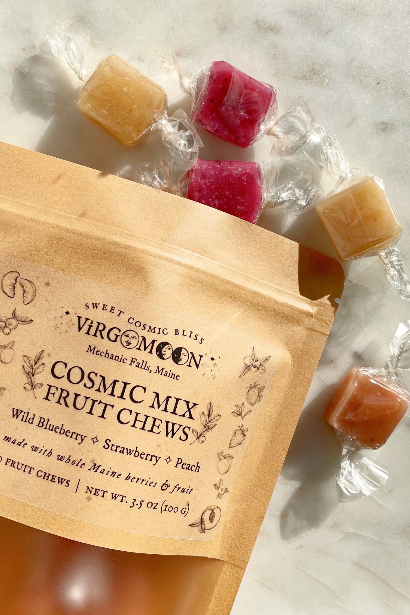 Cosmic Mix Fruit Chews //  Maine Strawberry, Blueberry, Peach