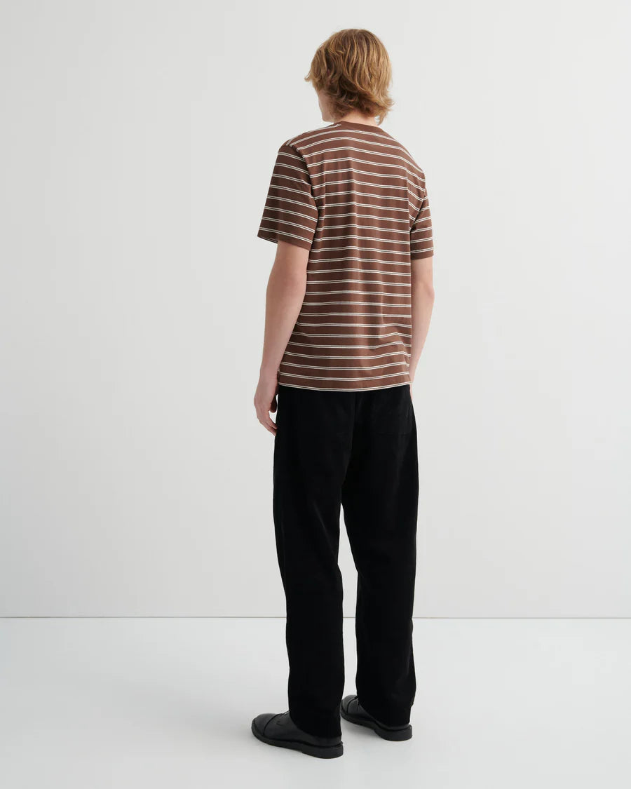 Kowtow Staple Tee — Brown Stripe