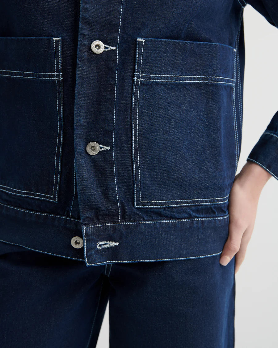 Kowtow Worker Jacket — Indigo Denim