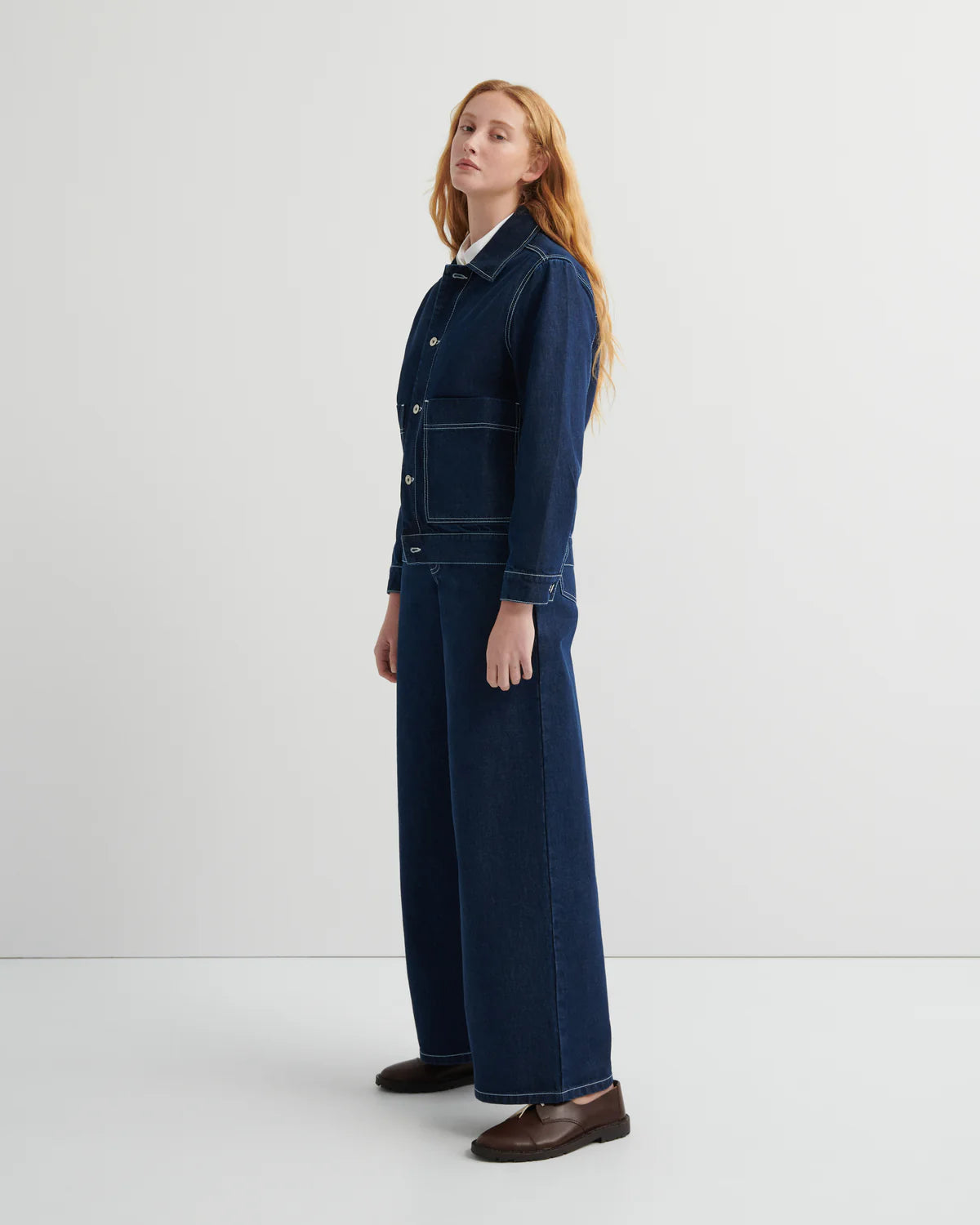 Kowtow Worker Jacket — Indigo Denim