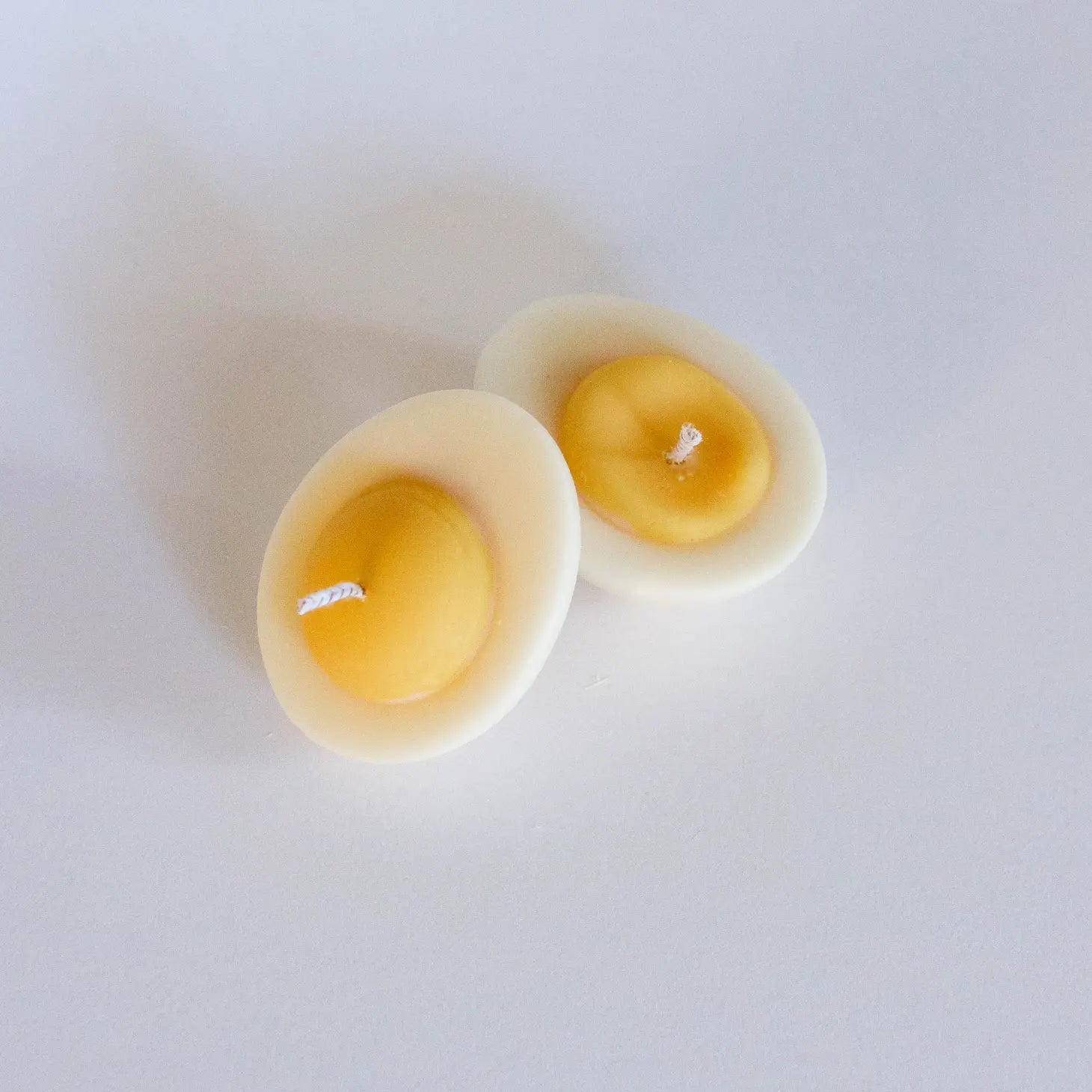 Soft Boiled Eggs // Pair of Two Candles