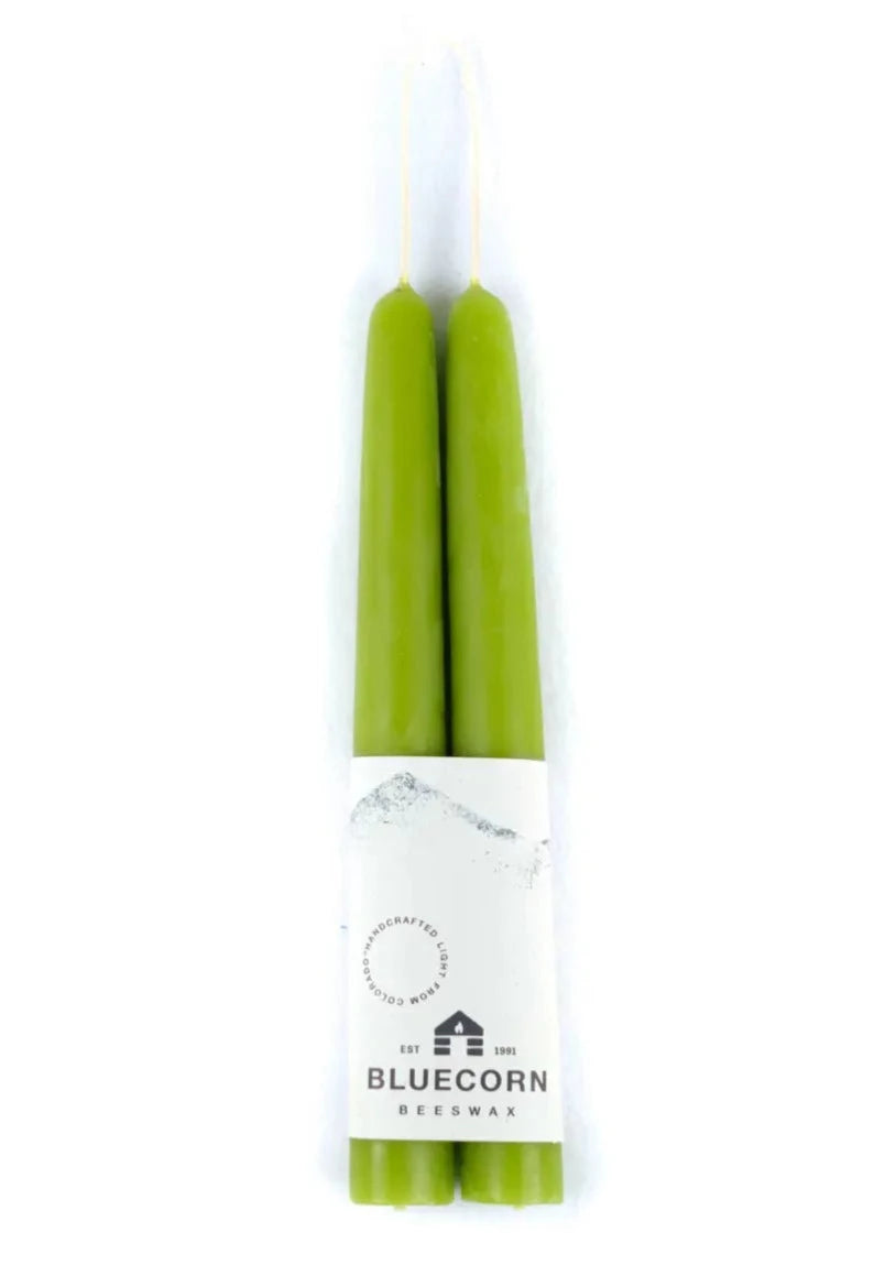 Pair of Beeswax Tapers // Pistachio