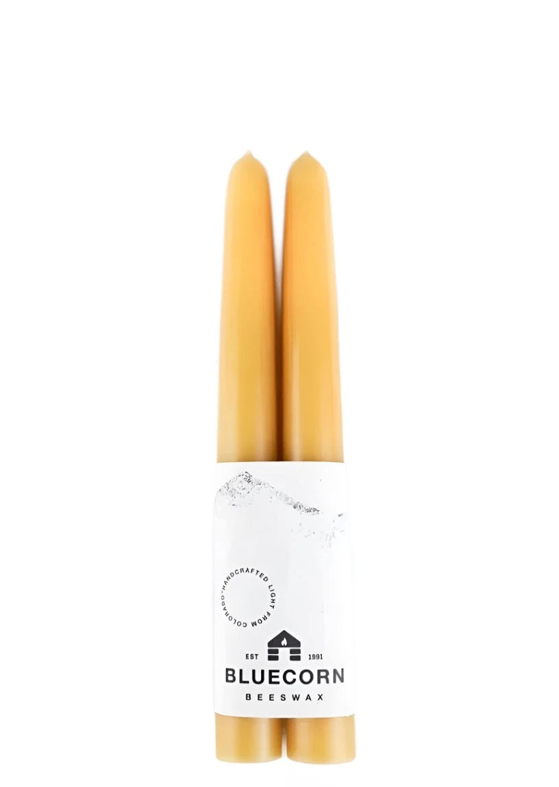 Pair of Beeswax Tapers // Raw