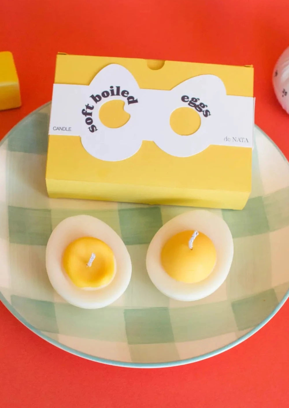 Soft Boiled Eggs // Pair of Two Candles